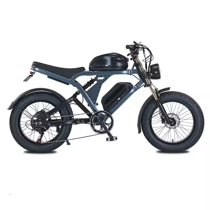 52V Fat Tire Mountain E-Bike - Dual Suspension, Hydraulic Disc Brakes