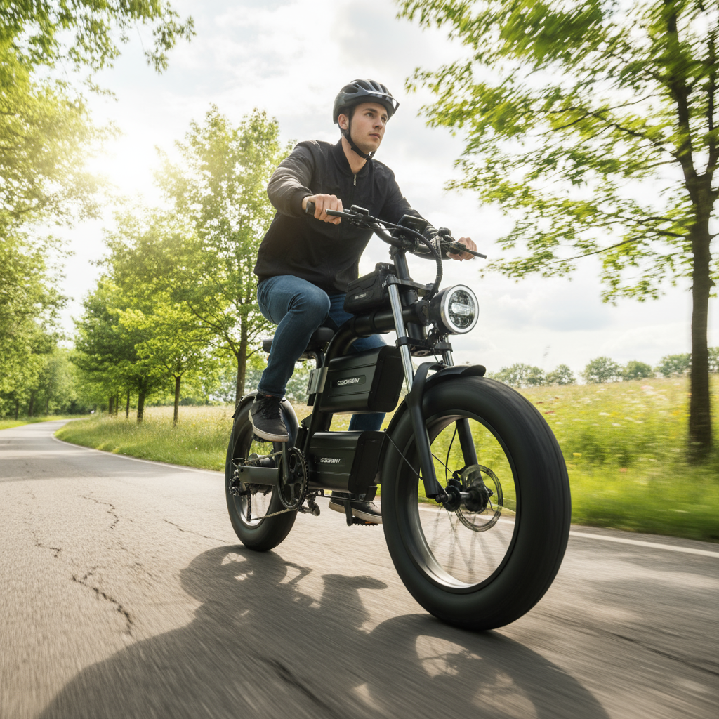 2000W 60V Fat Tire Electric Bike - Dual Battery, 20" Off-Road