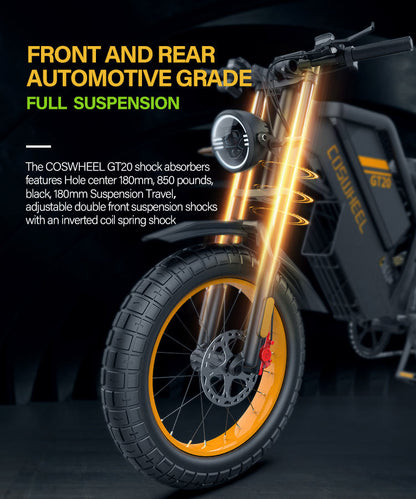 Dual Motor 3000W Electric Bike  Fat Tire Design with Dual Batteries