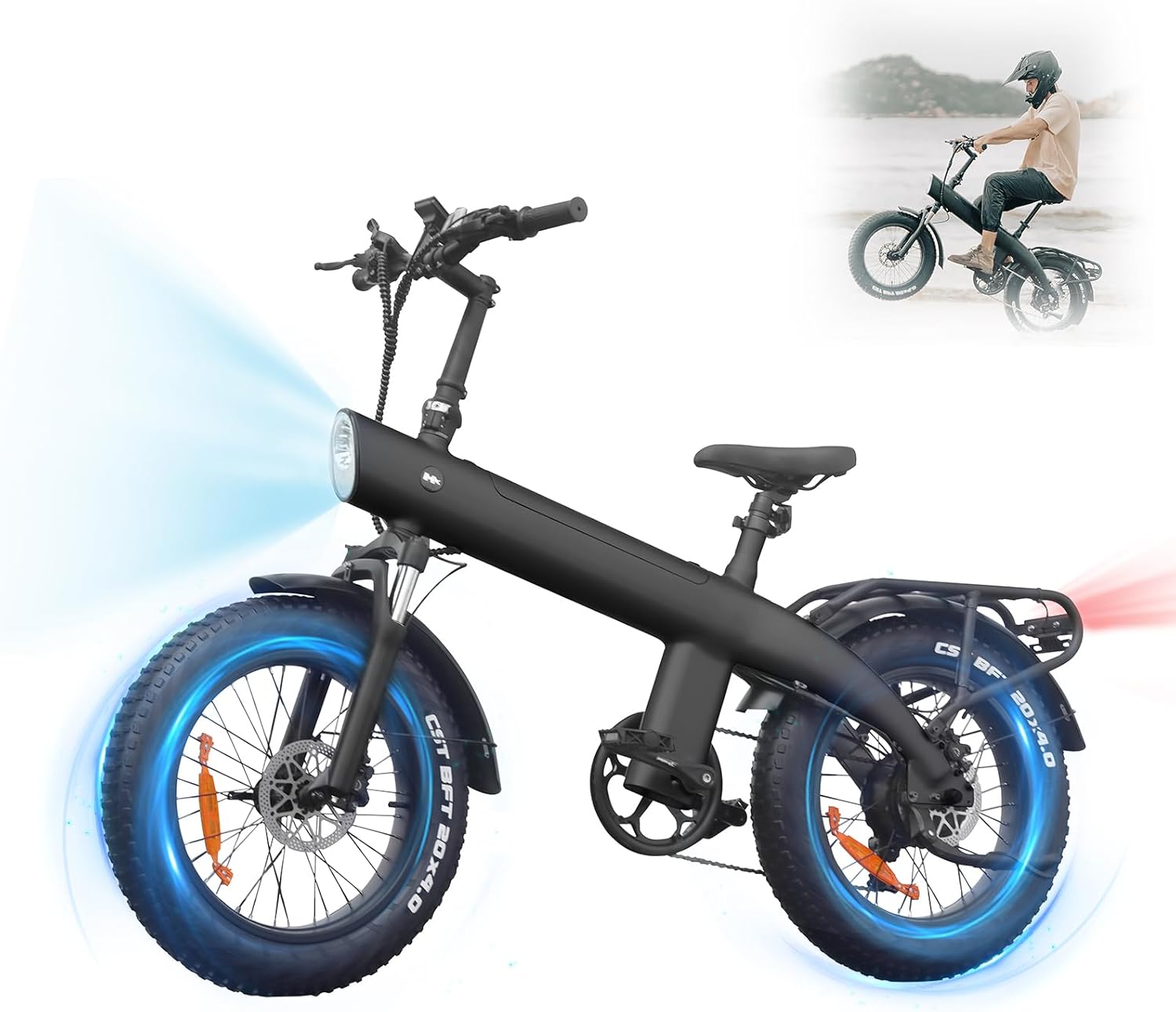 48V 750W Mountain E-Bike: 20" All-Terrain Fat Tire Design