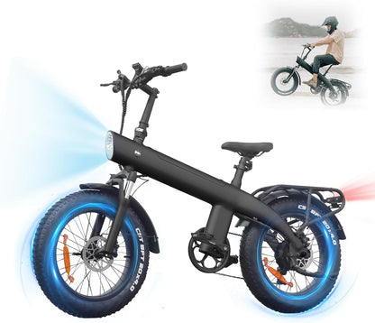 48V 750W Mountain E-Bike: 20" All-Terrain Fat Tire Design