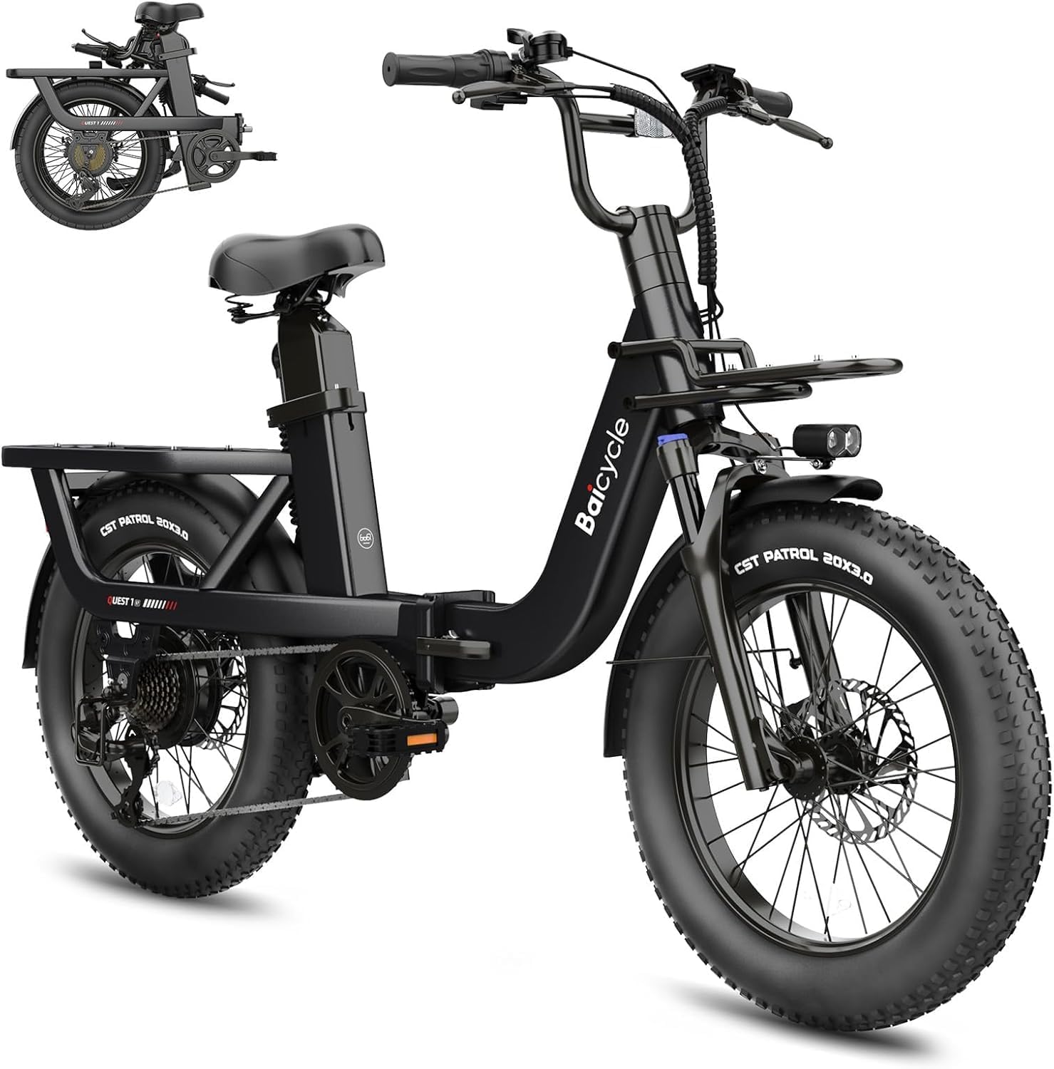 20" Fat Tire Folding E-Bike - Mountain Style
