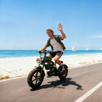 2000W 60V Fat Tire Electric Bike - Dual Battery, 20" Off-Road