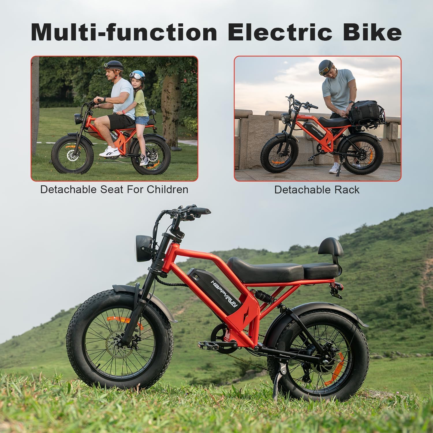 48V 17.5AH Electric Commuter Bike - 750W Motor, Dual Shock Absorbers