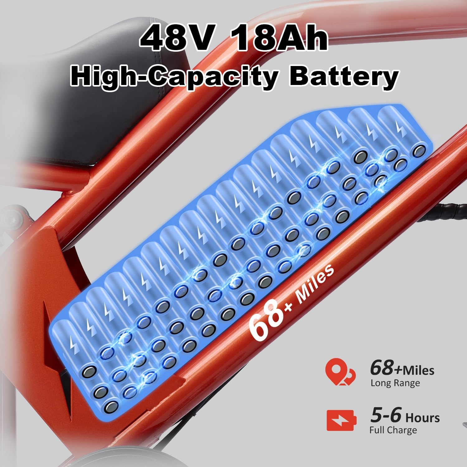 48V 17.5AH Electric Commuter Bike - 750W Motor, Dual Shock Absorbers