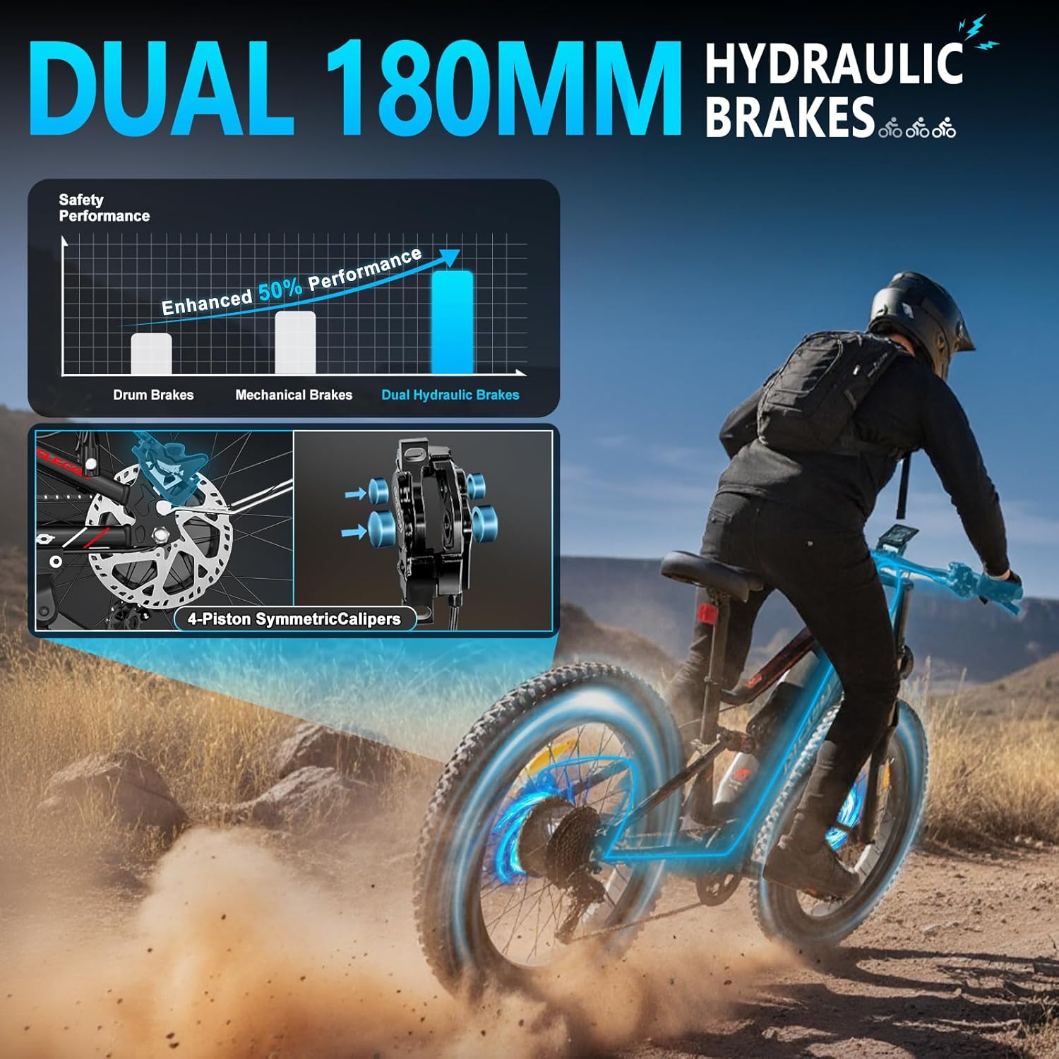 2500W All-Terrain E-Bike - 26" Snow Tires, Full Suspension