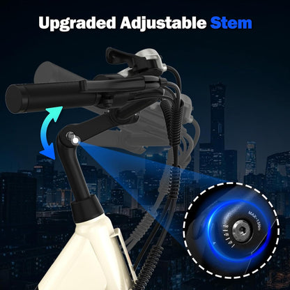 400W Fat Tire Hybrid E-Bike - Front Suspension, Urban & Trail Ready