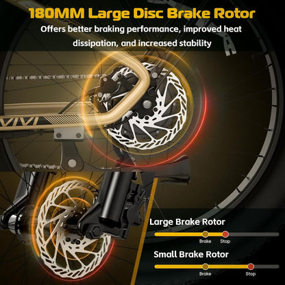 750W 26" Fat Tire Urban E-Bike - 48V 20Ah Battery for Adults