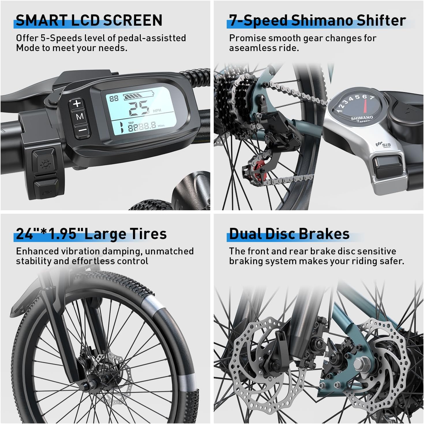 Moped Style Electric Bike Electric Hybrid Bike Electric Bike Electric Bicycle 24inches Ebike Free Shipping