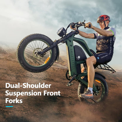 48V 1200W Ebike Conversion Kit - 20AH Battery, for Road & Fat Tire Bikes