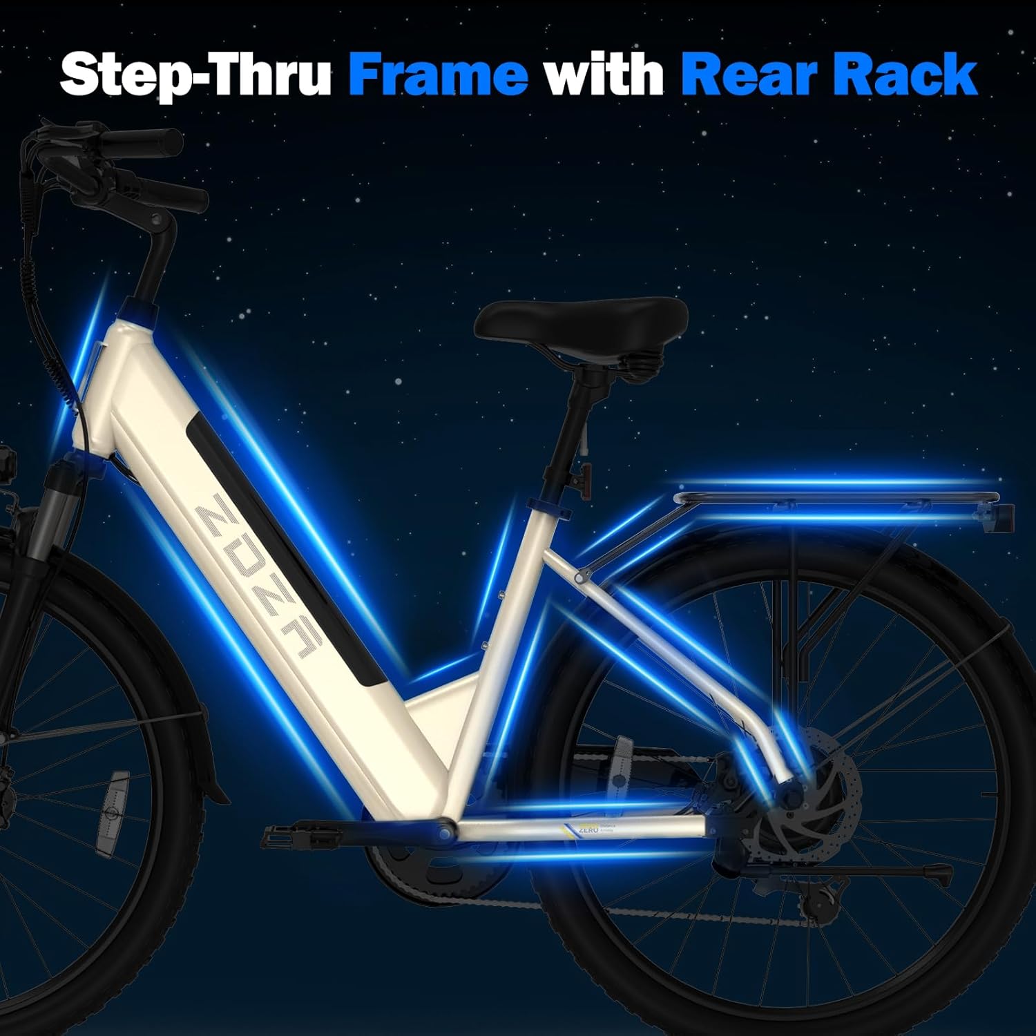 400W Fat Tire Hybrid E-Bike - Front Suspension, Urban & Trail Ready