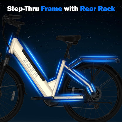 400W Fat Tire Hybrid E-Bike - Front Suspension, Urban & Trail Ready