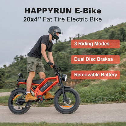 48V 17.5AH Electric Commuter Bike - 750W Motor, Dual Shock Absorbers