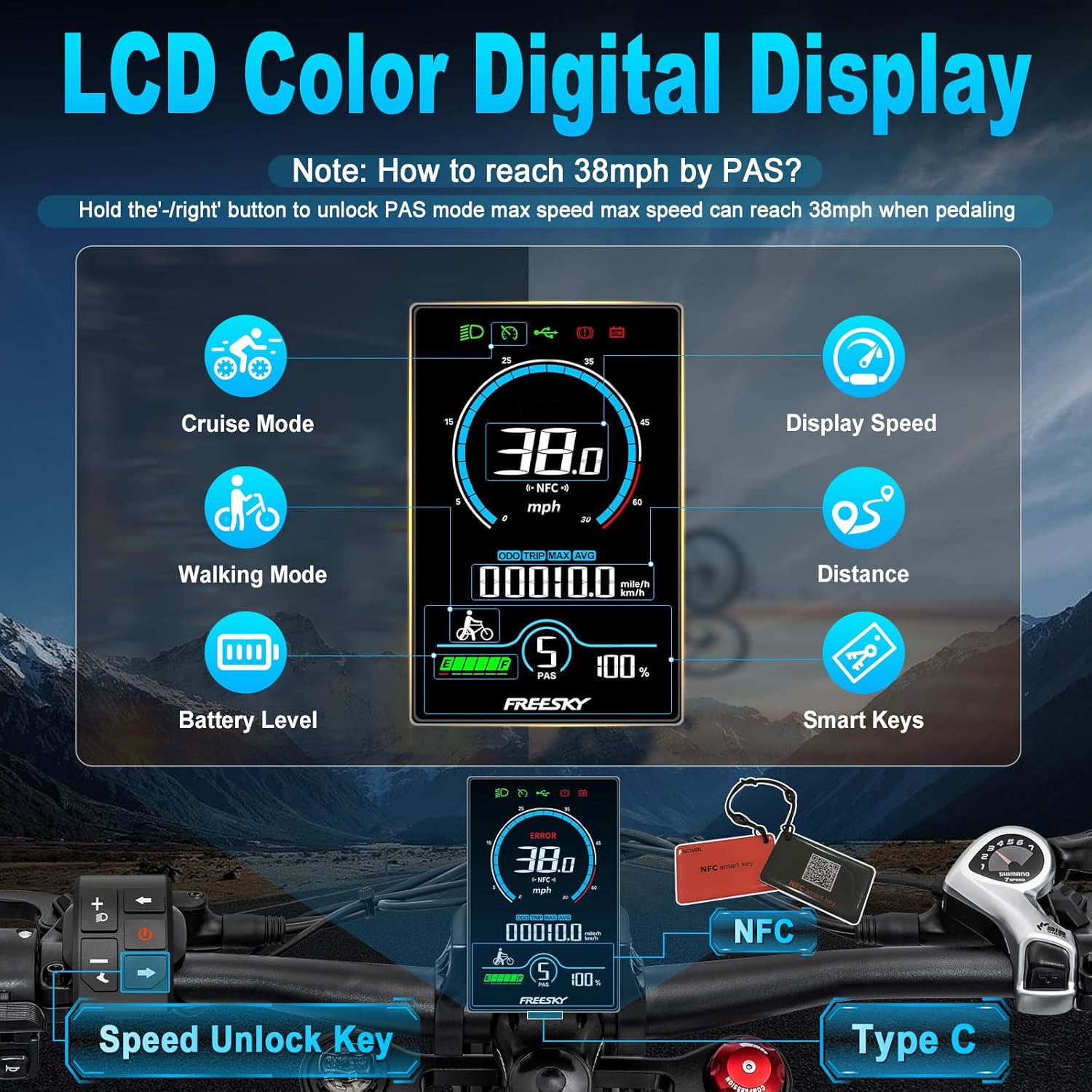 2500W All-Terrain E-Bike - 26" Snow Tires, Full Suspension