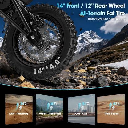 2000W High-Torque Electric Dirt Bike - 200N.M, Hydraulic Brakes, 48V Power